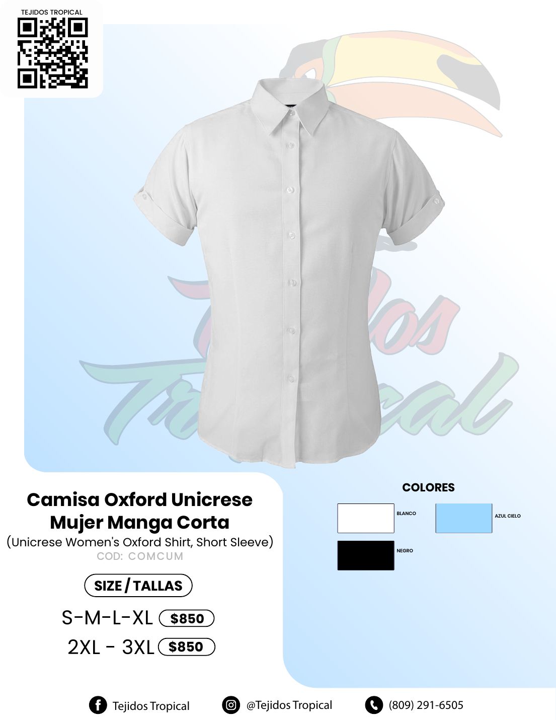 Camisa Oxford Unicrese Mujer